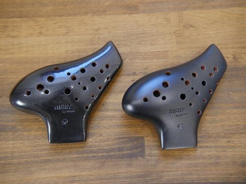 (ナイトbyノーブル)トリプルオカリナ　ブラック塗装仕上げ　アルトC管　【当店検品済】