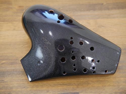 (ナイトbyノーブル)トリプルオカリナ　ブラック塗装仕上げ　バスC管　【当店検品済】