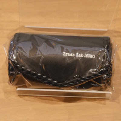 【店頭在庫分】ブラスラボモモ / 本革製マウスピースポーチ トロンボーン/ユーフォニアム用(2本用) / ネイビー